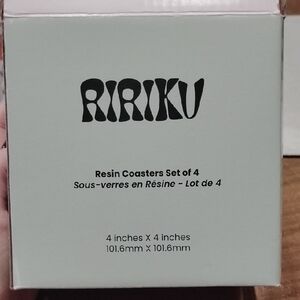 Cream Resin Coasters Set of 4